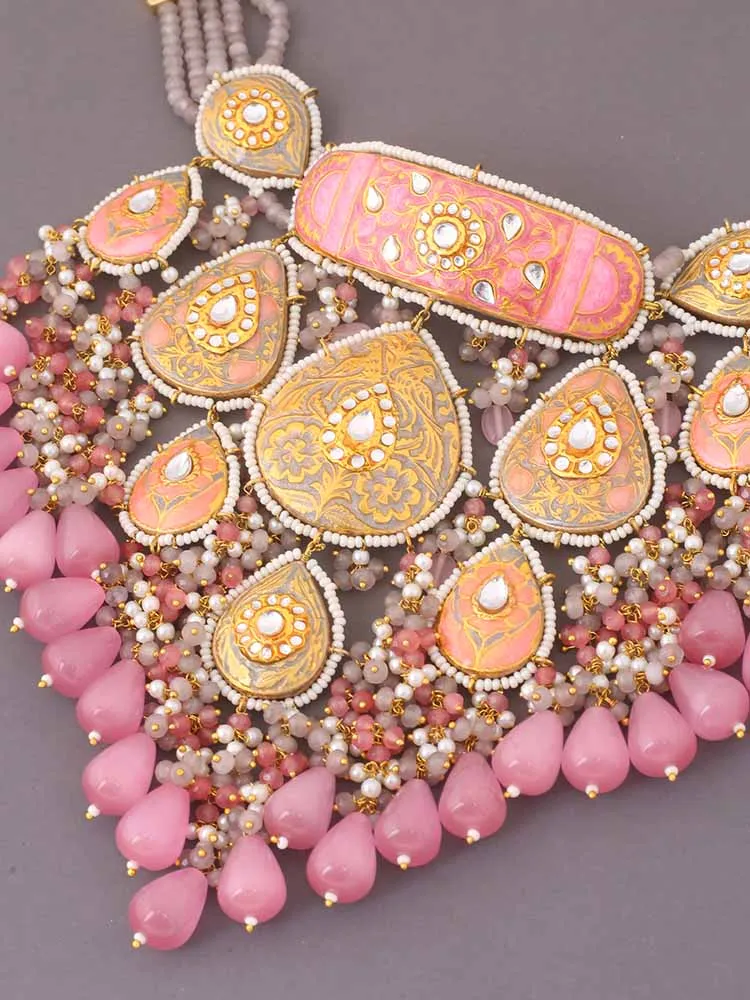 Coral Mannat Jewellery Set
