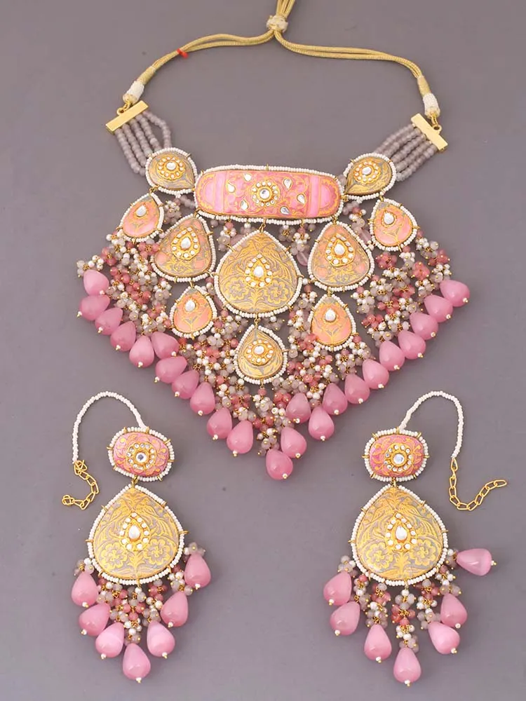 Coral Mannat Jewellery Set