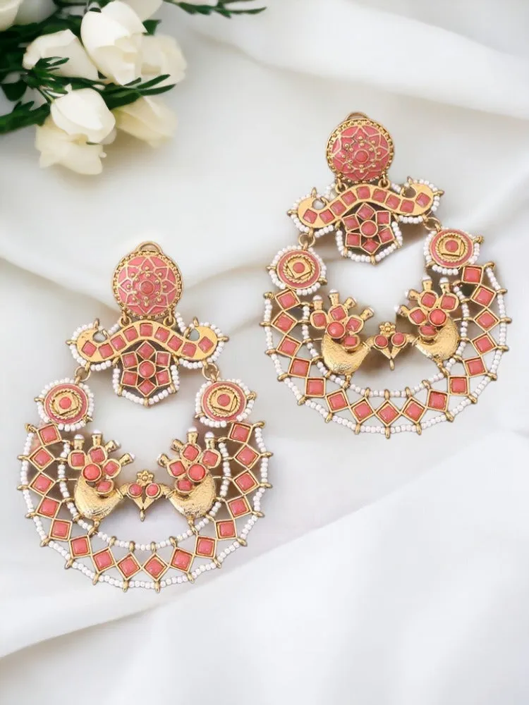 Coral Mohita Ethnic Chandbalis