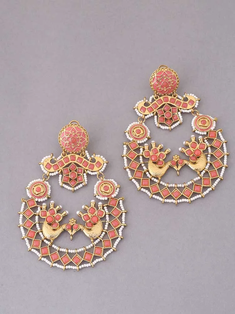 Coral Mohita Ethnic Chandbalis