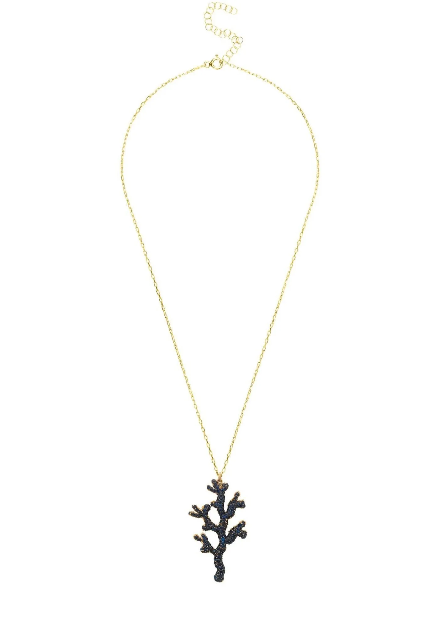 Coral Reef Necklace Blue Cz