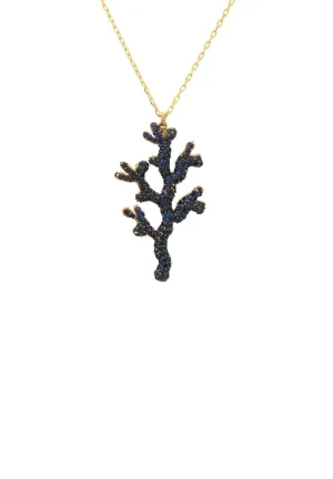 Coral Reef Necklace Blue Cz