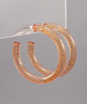 Coral Sparkle Tube Hoop