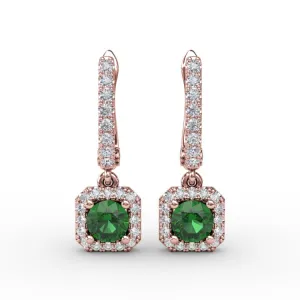 Cushion Cut Dangle Earrings