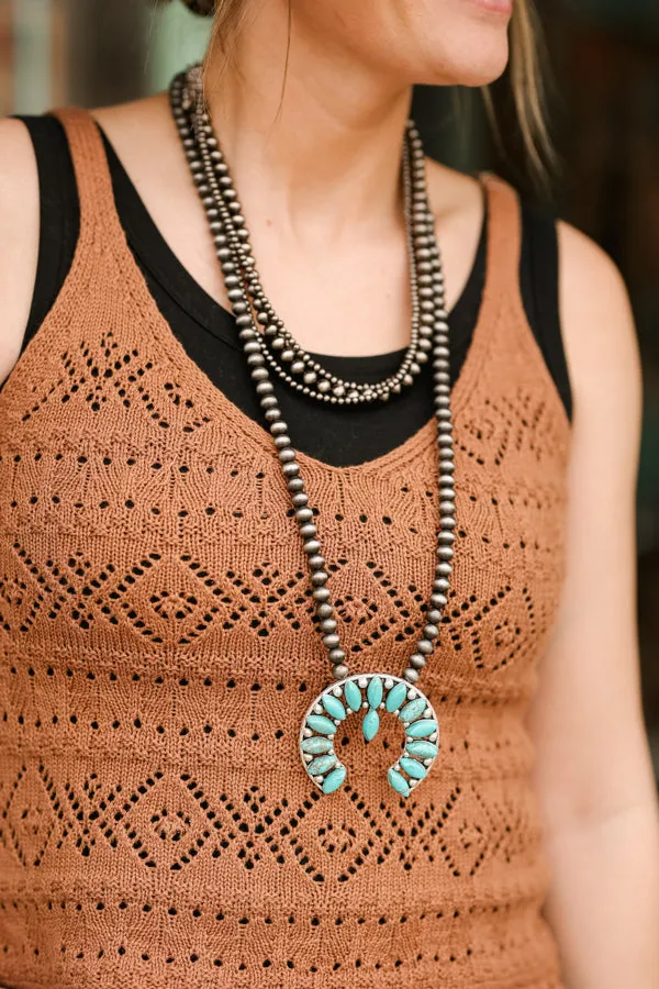 Devon Faux Turquoise Necklace