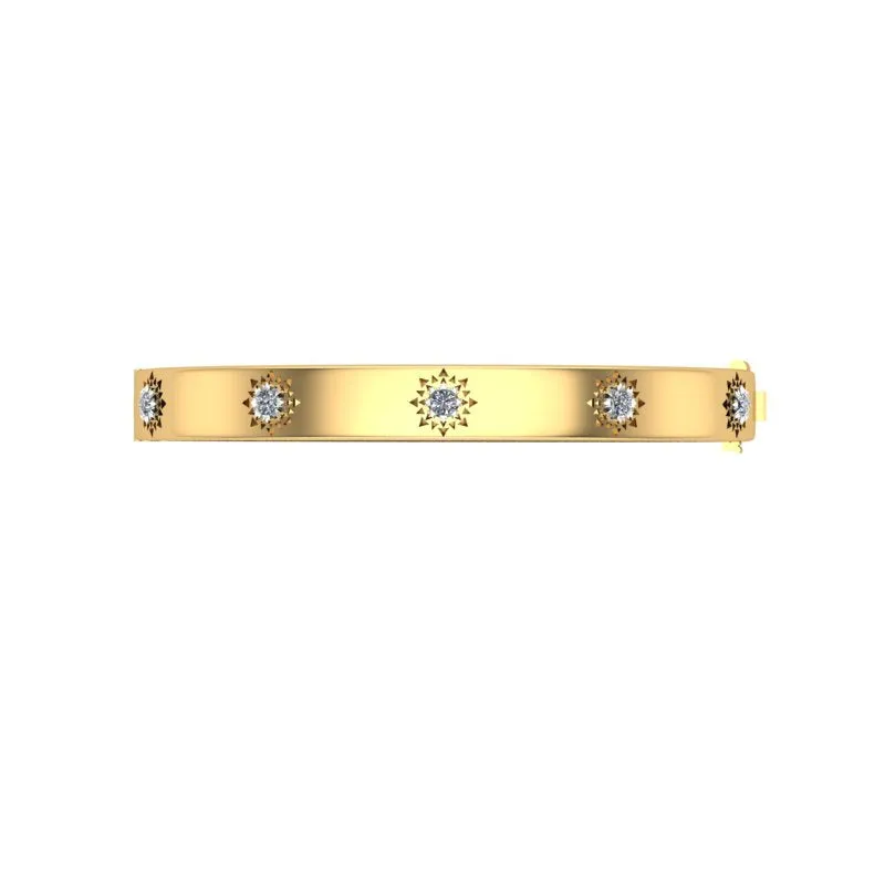 Diamond Bangle Bracelet 0.70 Carat TW