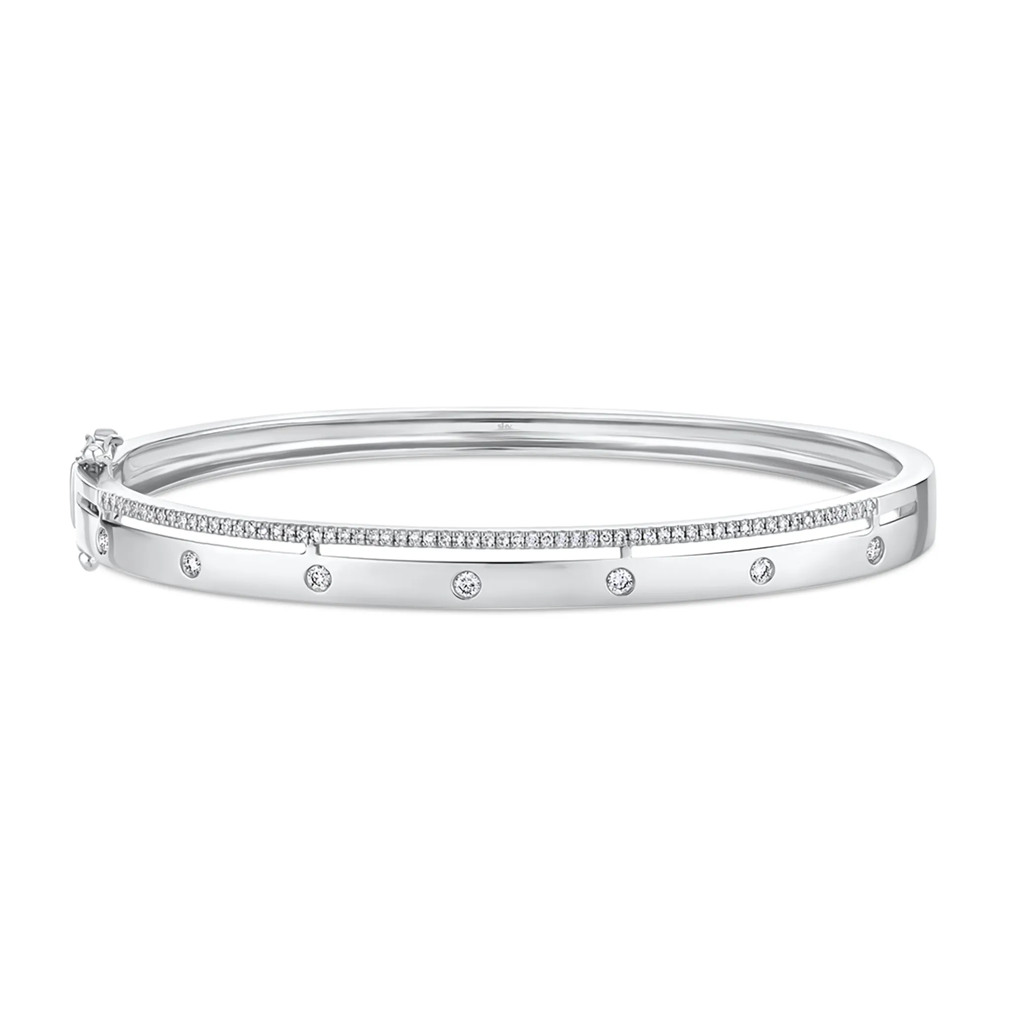 Diamond Double Bangle Bracelet