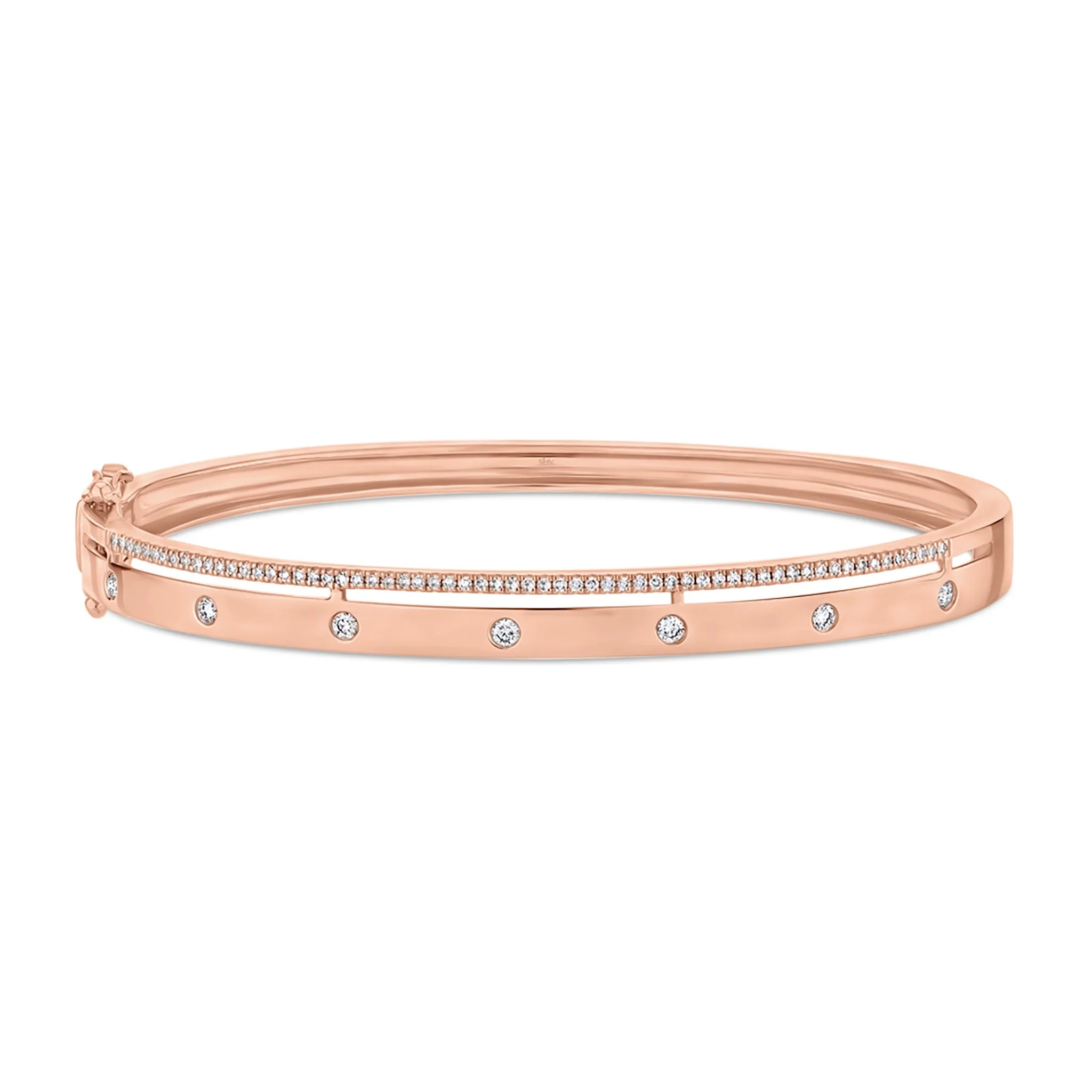 Diamond Double Bangle Bracelet