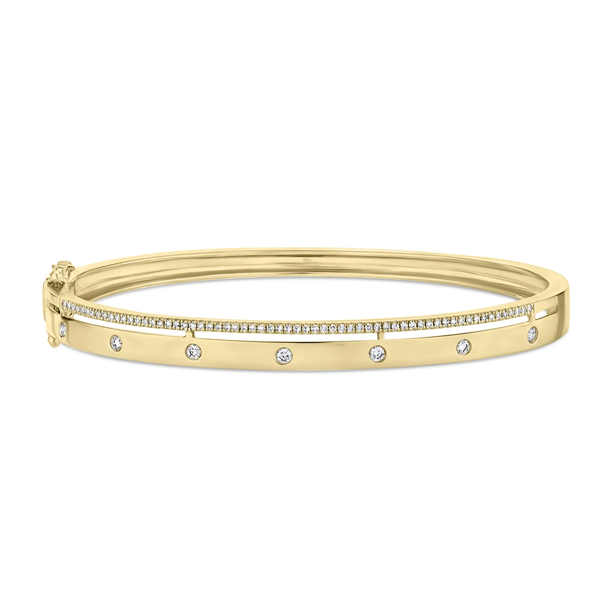 Diamond Double Bangle Bracelet