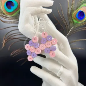 Diamond multiple color Quilling Earrings
