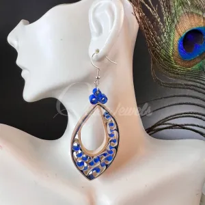 Dual Drop Large Marquee Quilling Earrings
