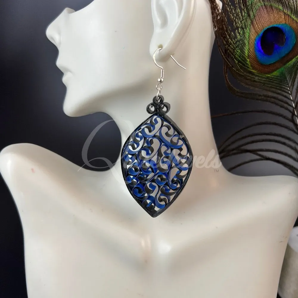 Dual Large Marquee Quilling Earrings