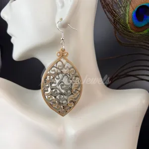 Dual Large Marquee Quilling Earrings
