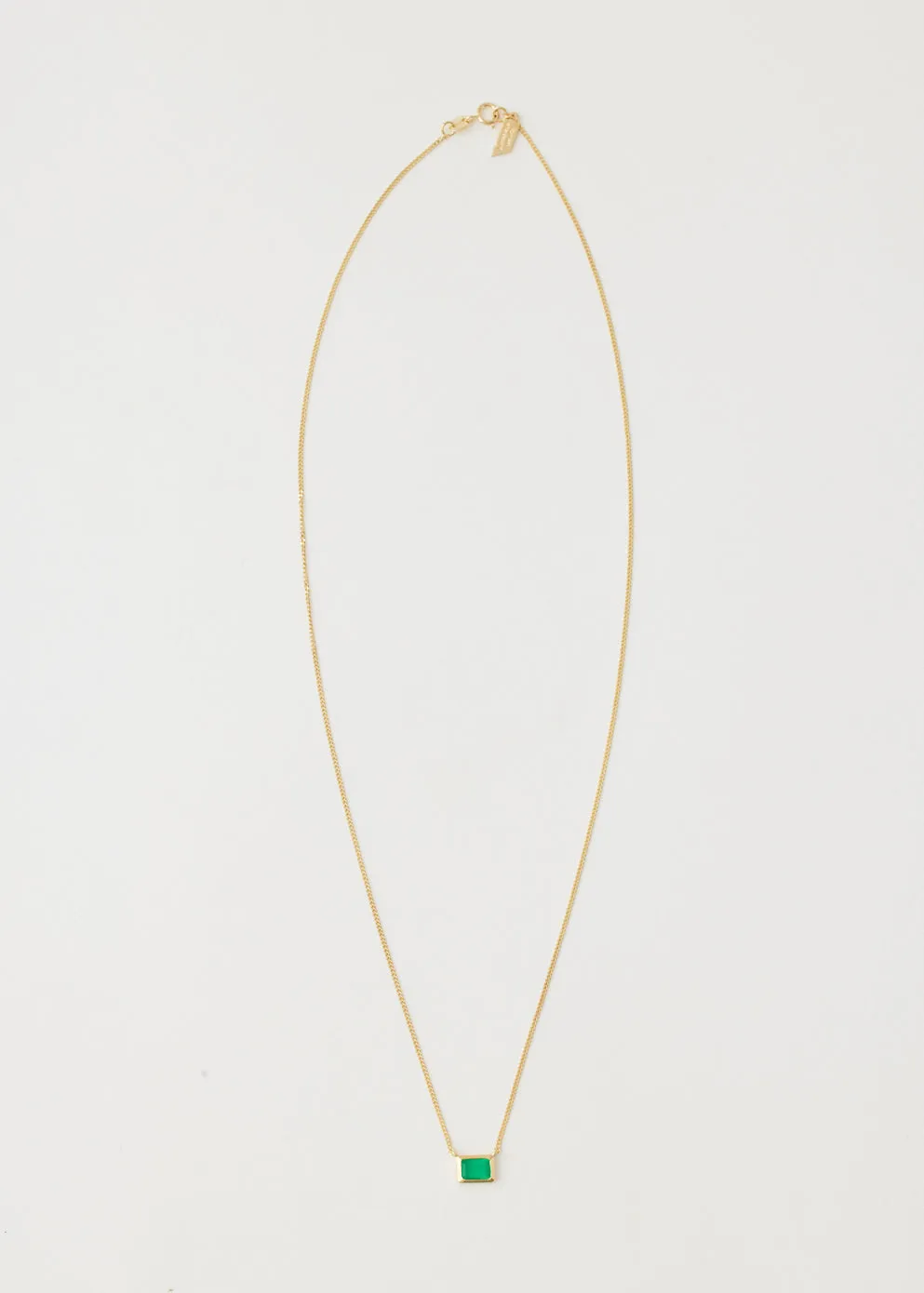 Emerald Cut Bezel Necklace
