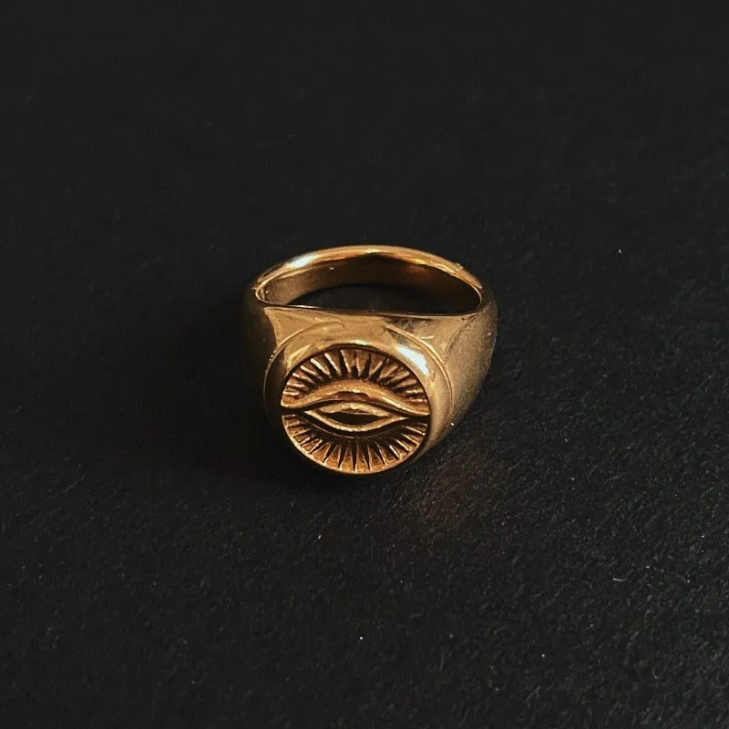 Evil Eye Signet Ring