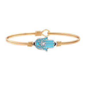 Filigree Hamsa Bangle Bracelet