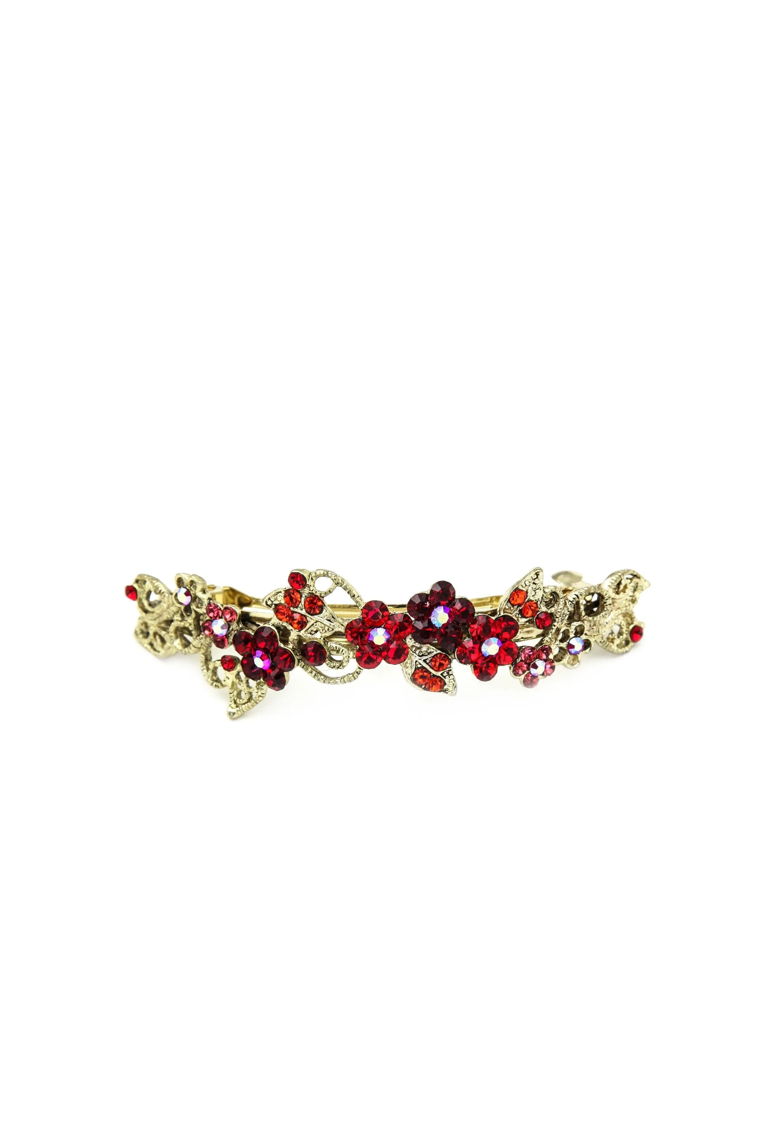 Floral Gardena Crystal Barrette