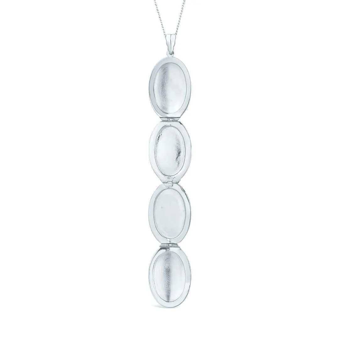 Four Picture Oval Locket | Silver