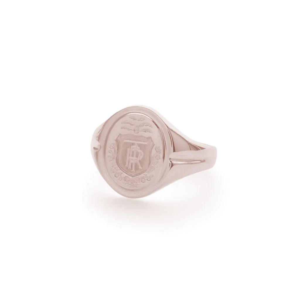 Frame Signet Ring in Rose Gold