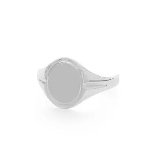 Frame Signet Ring in White Gold