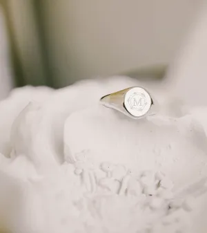 Garland Monogram Signet Ring