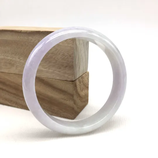 Genuine Burmese Lavender Jade Jadeite Bangle Bracelet (58.5mm) #T157