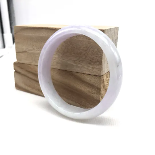 Genuine Burmese Lavender Jade Jadeite Bangle Bracelet (58.5mm) #T157