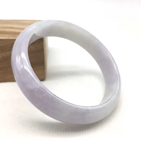 Genuine Burmese Lavender Jade Jadeite Bangle Bracelet (58.5mm) #T157