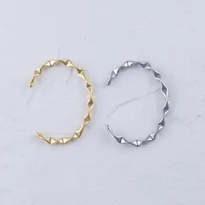 Geometric Hammered Bangle Bracelet