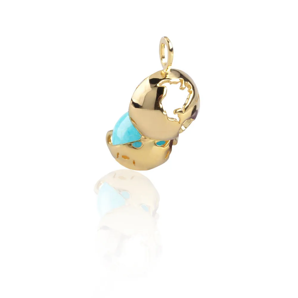 Globe Locket Turquoise