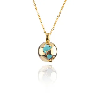 Globe Locket Turquoise