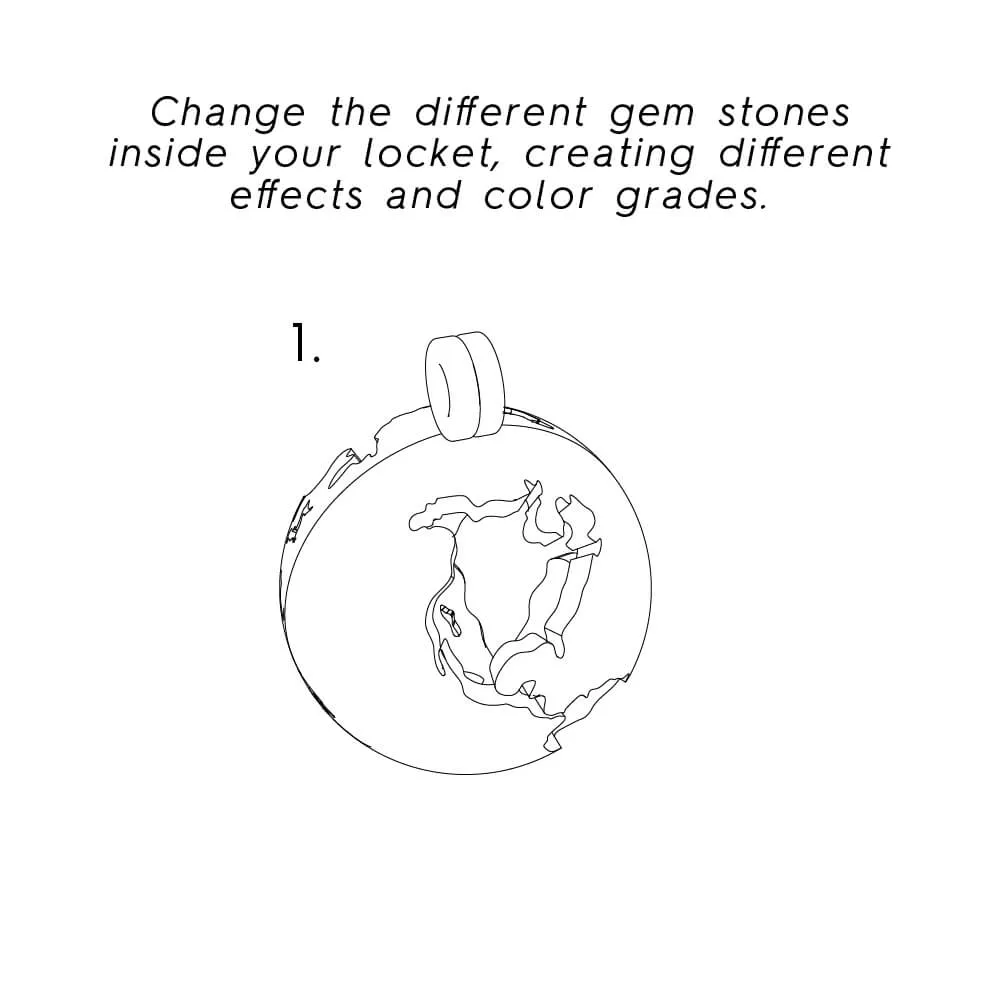 Globe Locket Turquoise