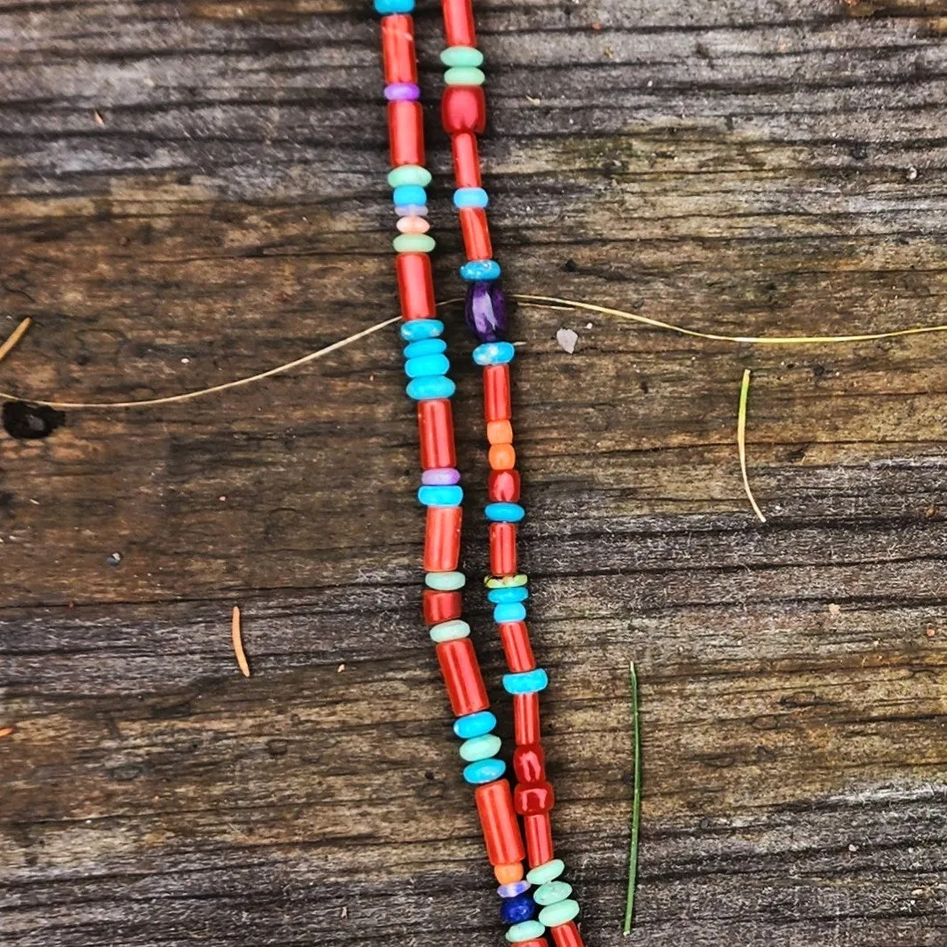 Graceful Red Coral Necklace - 29.25" Long