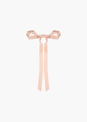 Gretta Bow Barrette -- Blush