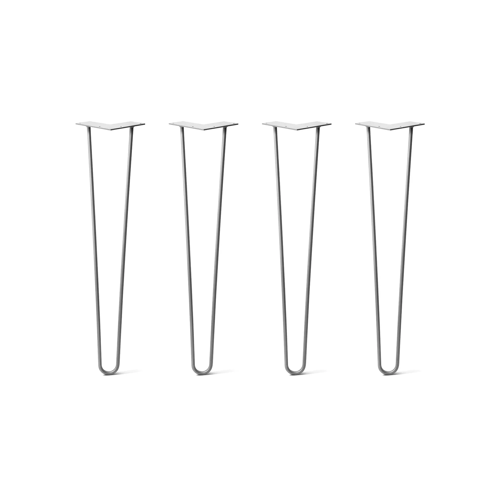 Hairpin Legs Set of 4, 3-Rod Design - Clear Coated Finish