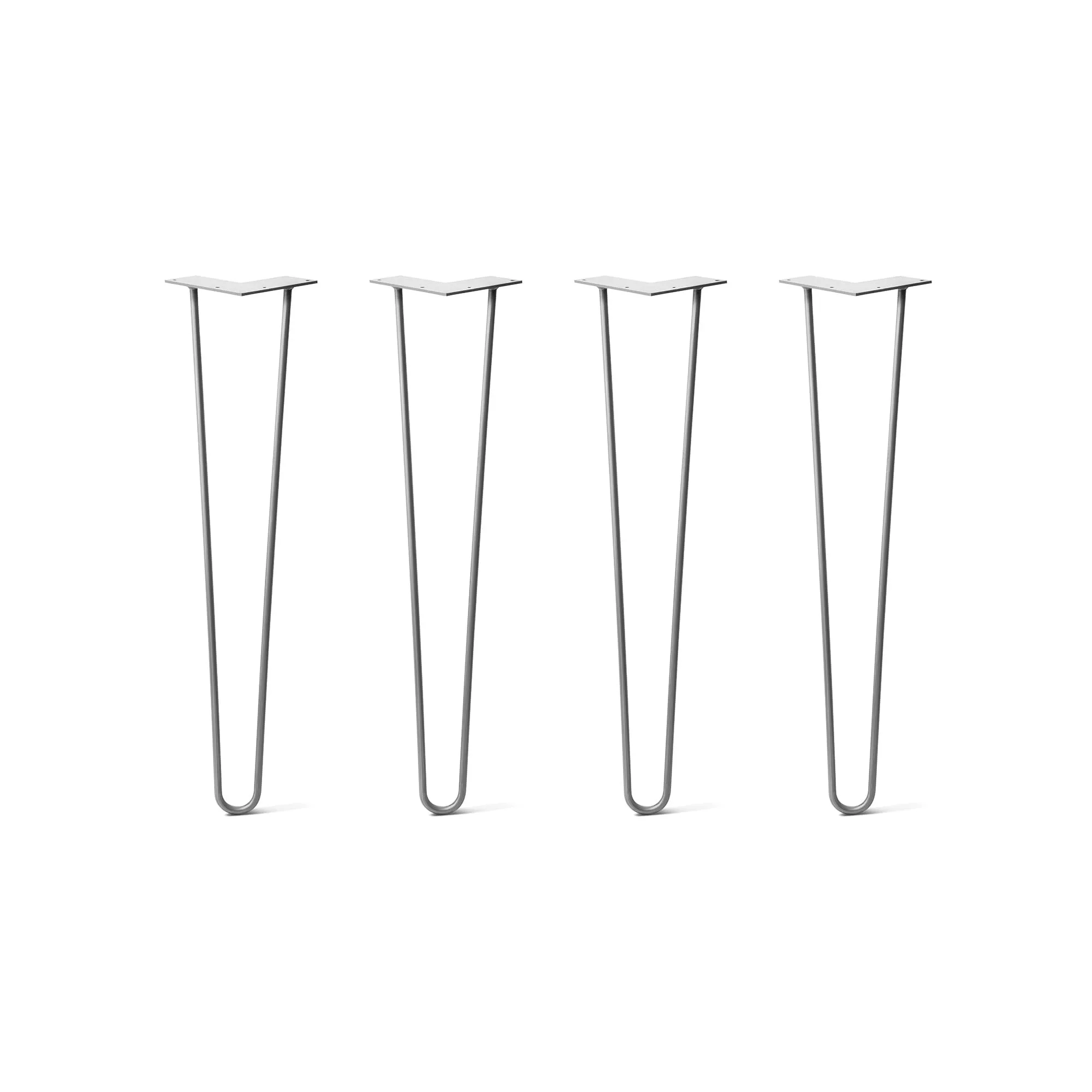 Hairpin Legs Set of 4, 3-Rod Design - Clear Coated Finish