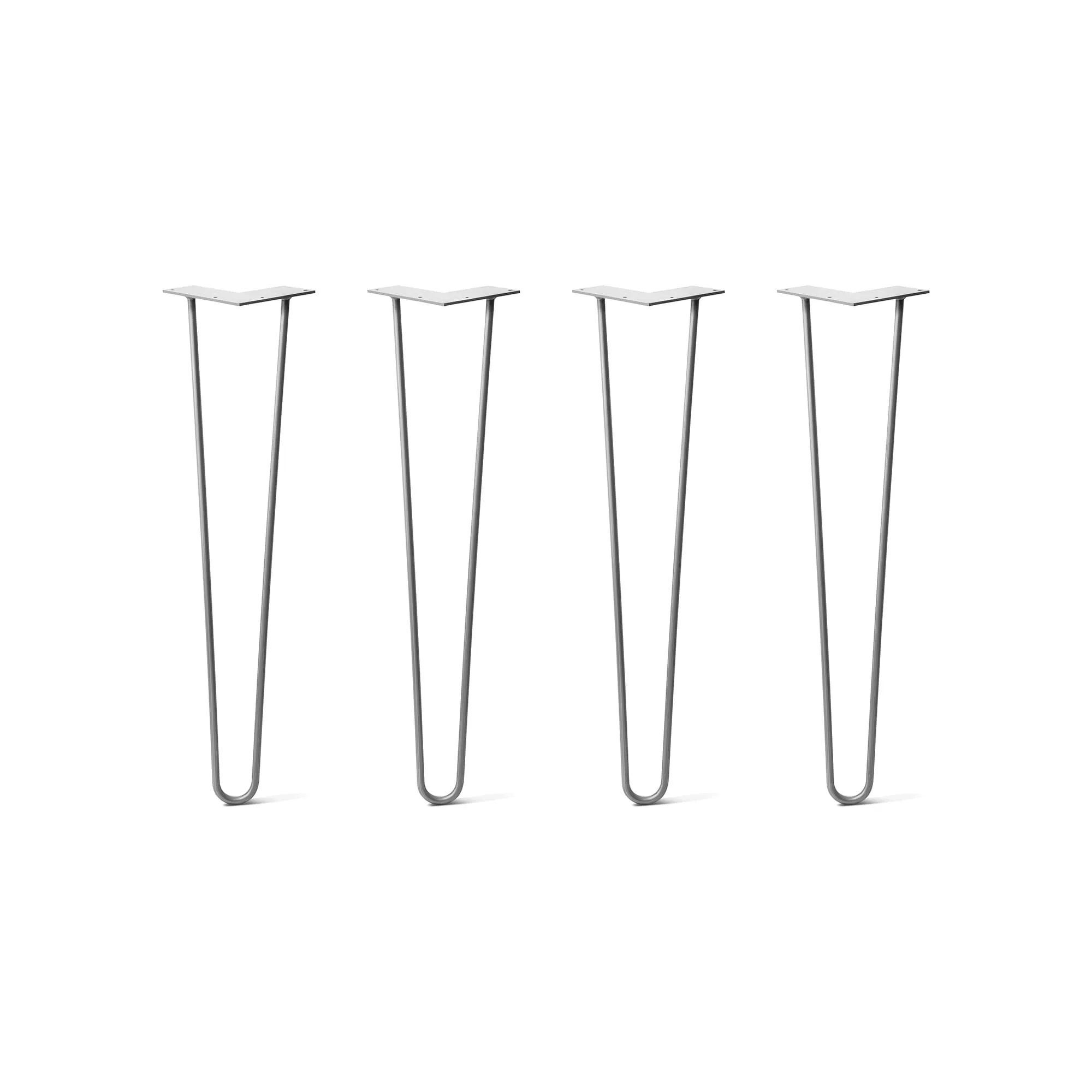 Hairpin Legs Set of 4, 3-Rod Design - Clear Coated Finish