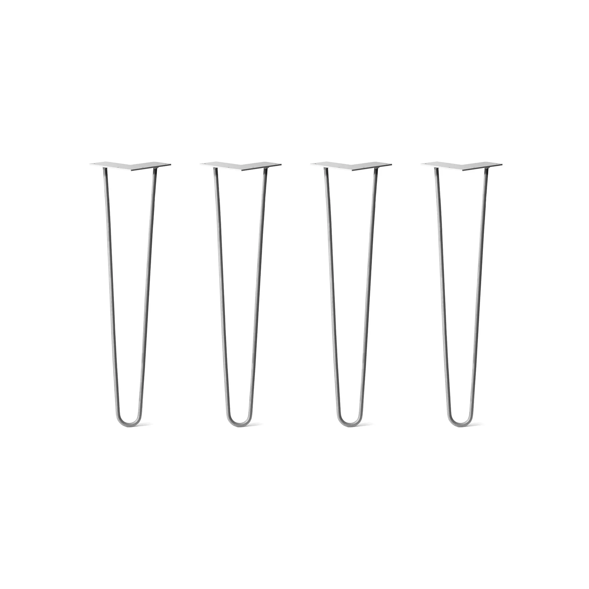 Hairpin Legs Set of 4, 3-Rod Design - Clear Coated Finish