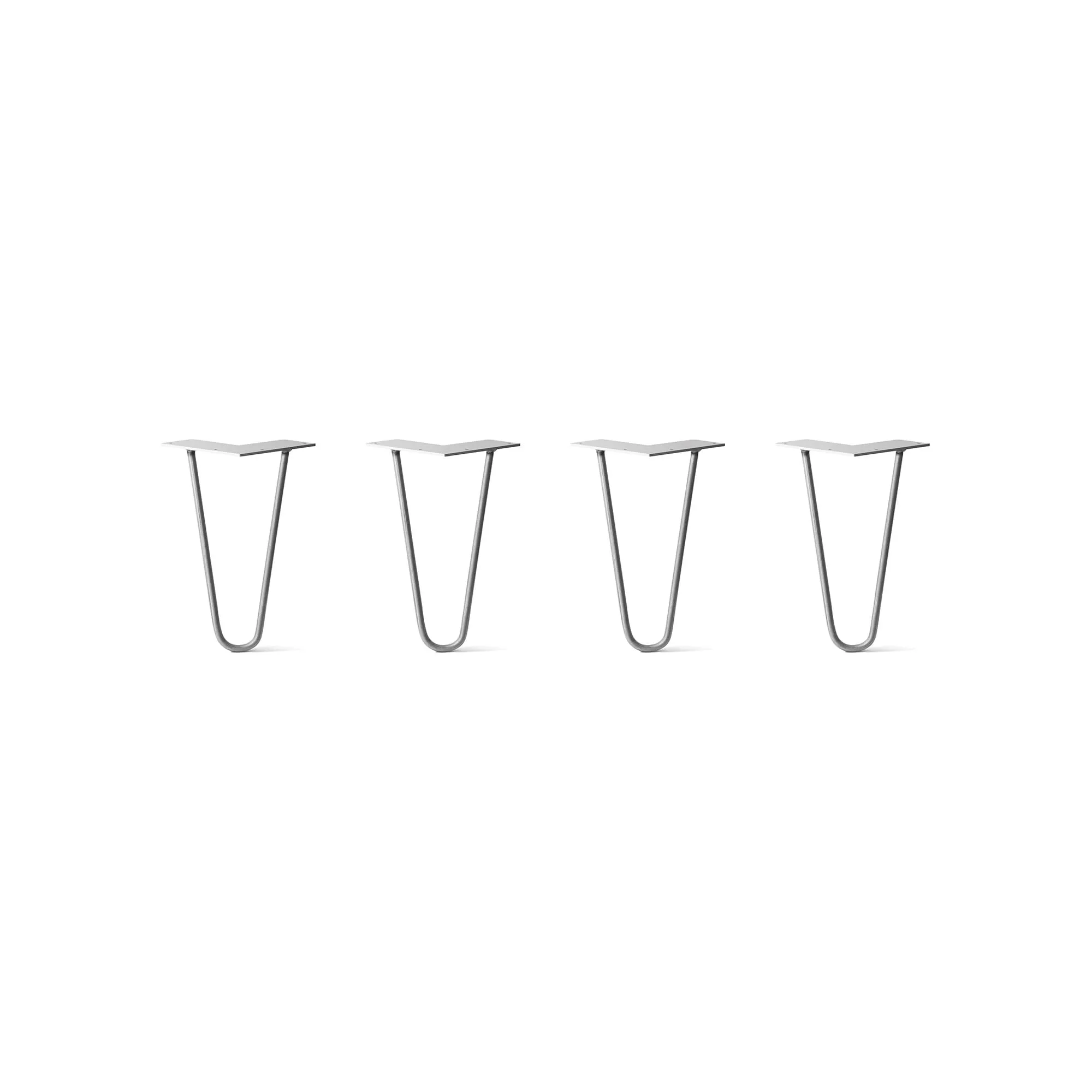 Hairpin Legs Set of 4, 3-Rod Design - Clear Coated Finish