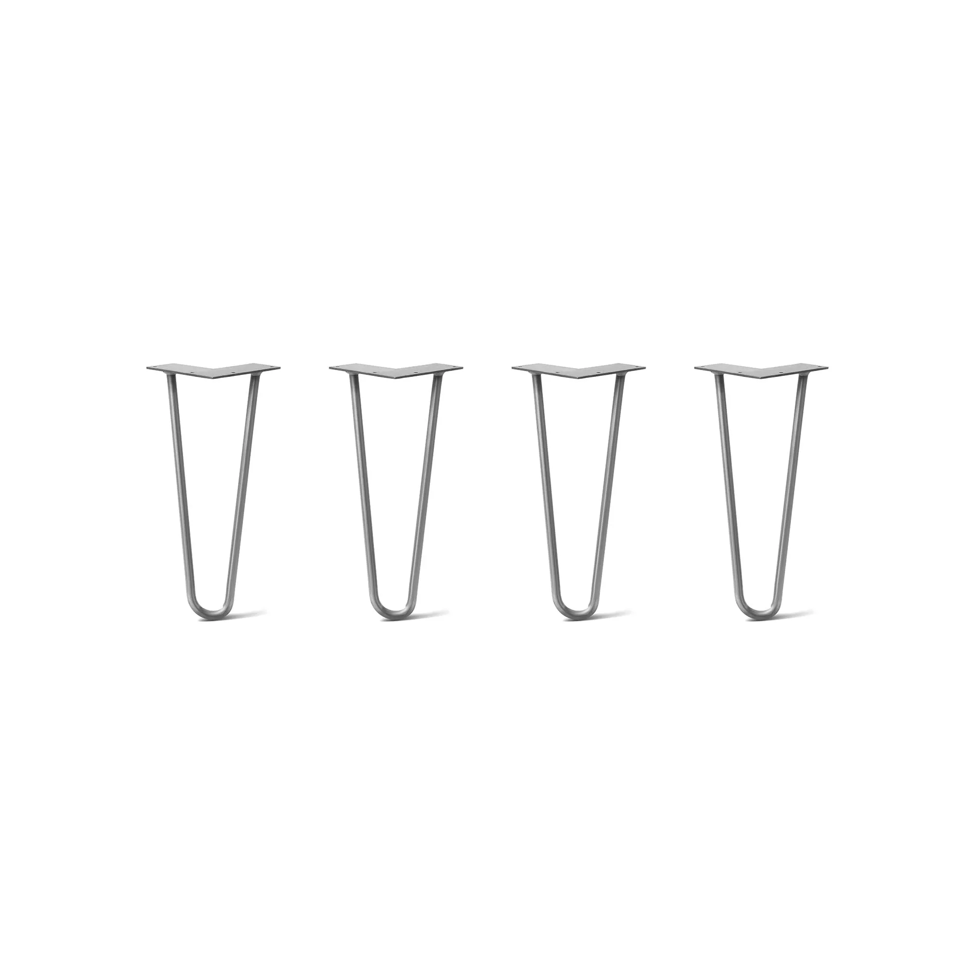 Hairpin Legs Set of 4, 3-Rod Design - Clear Coated Finish