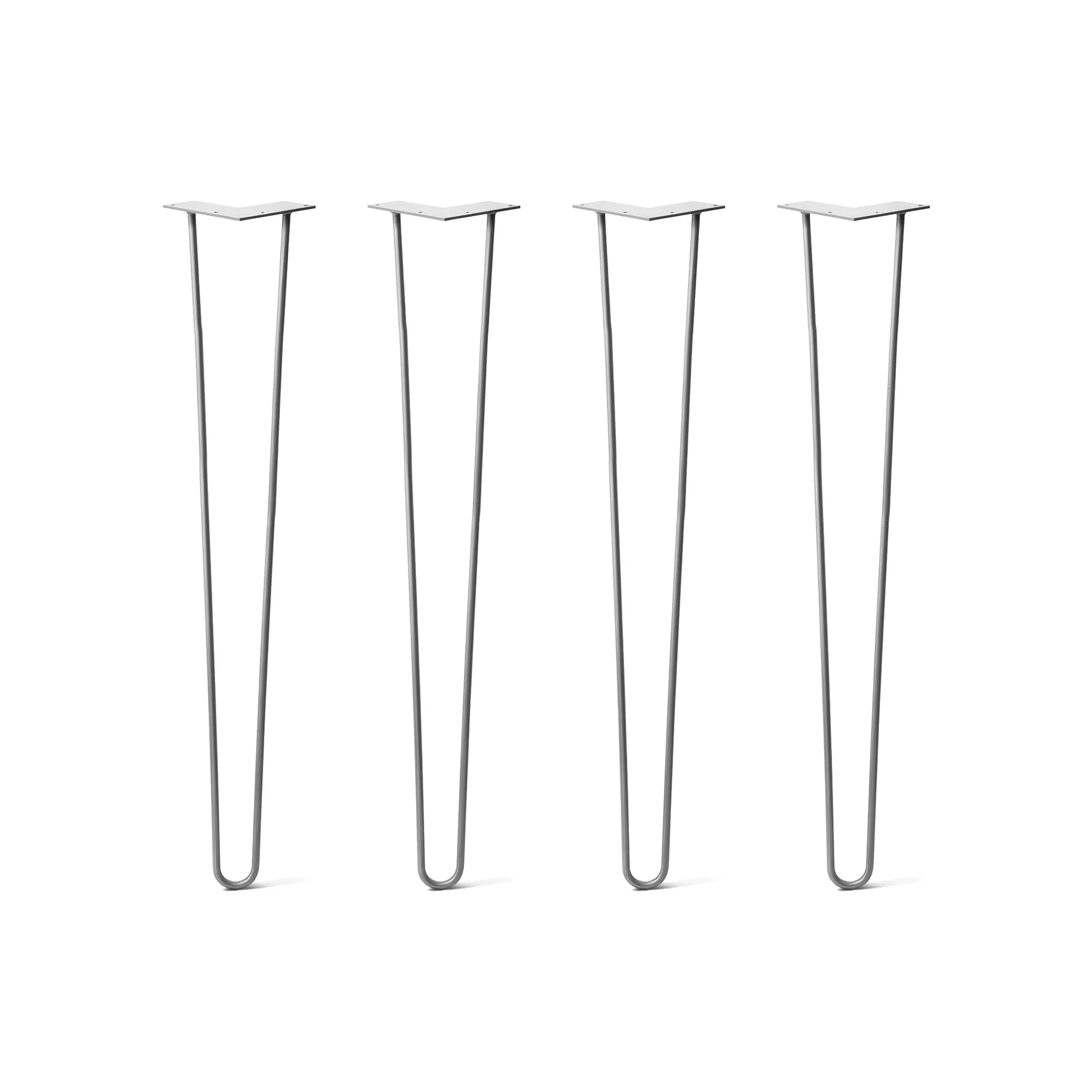Hairpin Legs Set of 4, 3-Rod Design - Clear Coated Finish