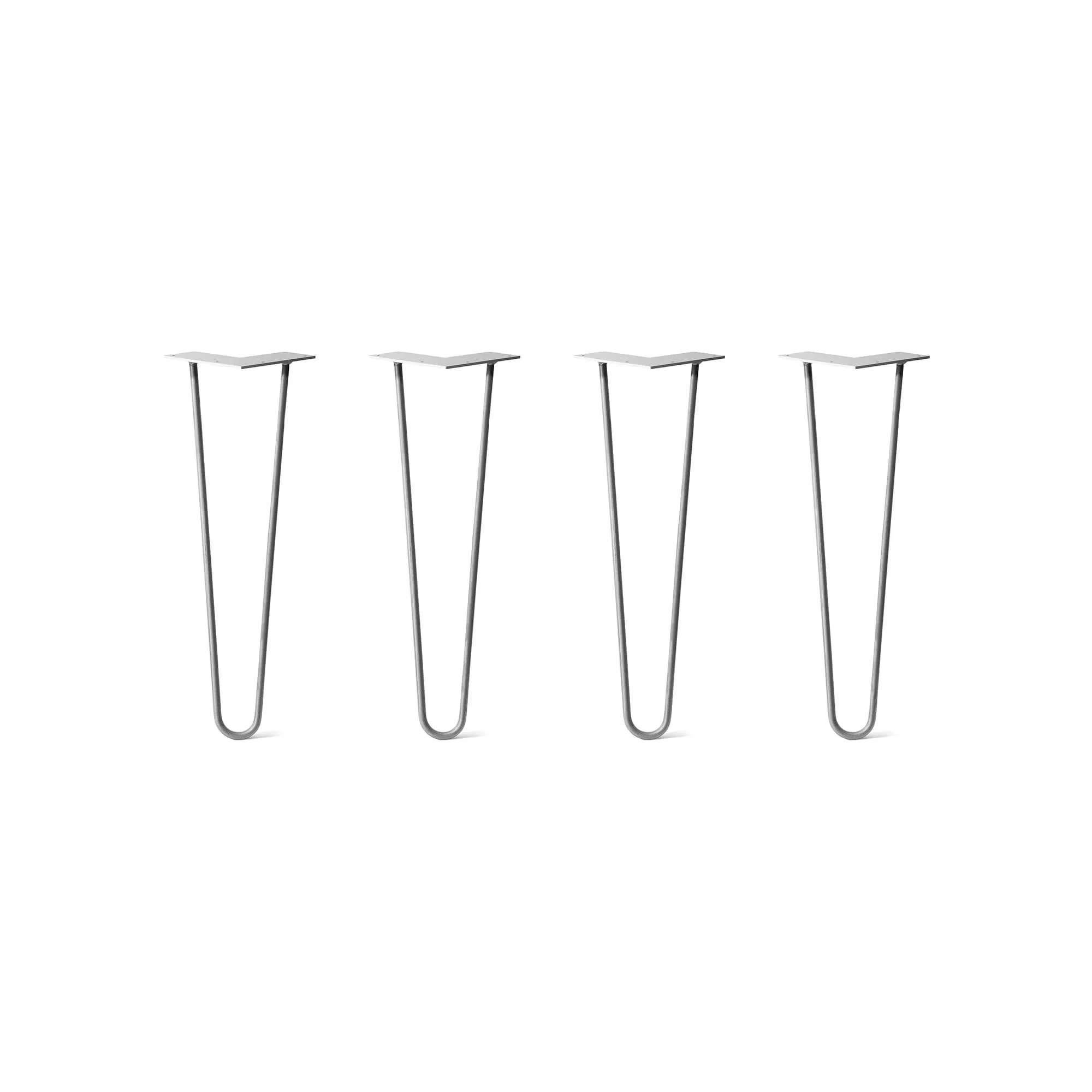 Hairpin Legs Set of 4, 3-Rod Design - Clear Coated Finish