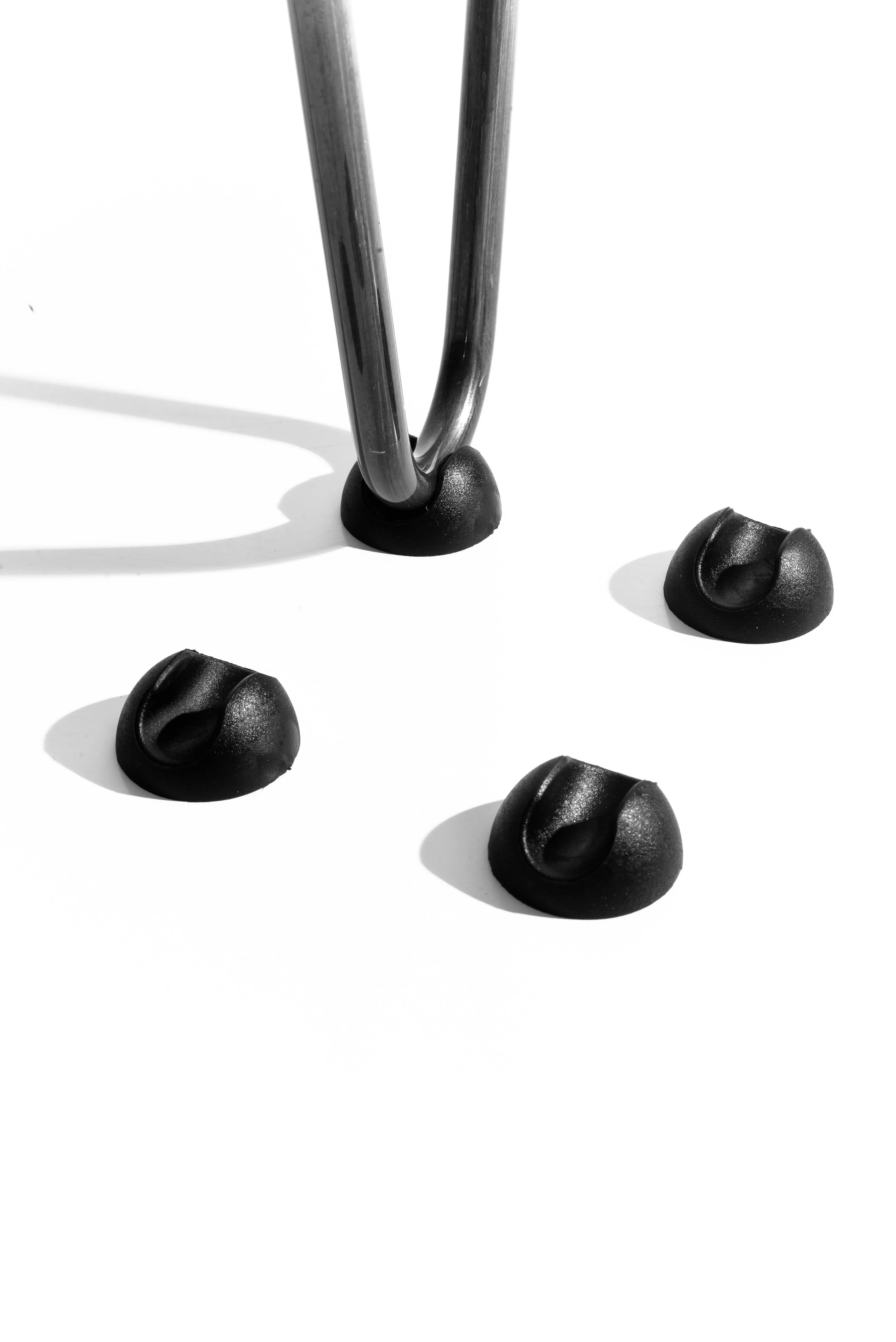 Hairpin Legs Set of 4, 3-Rod Design - Clear Coated Finish