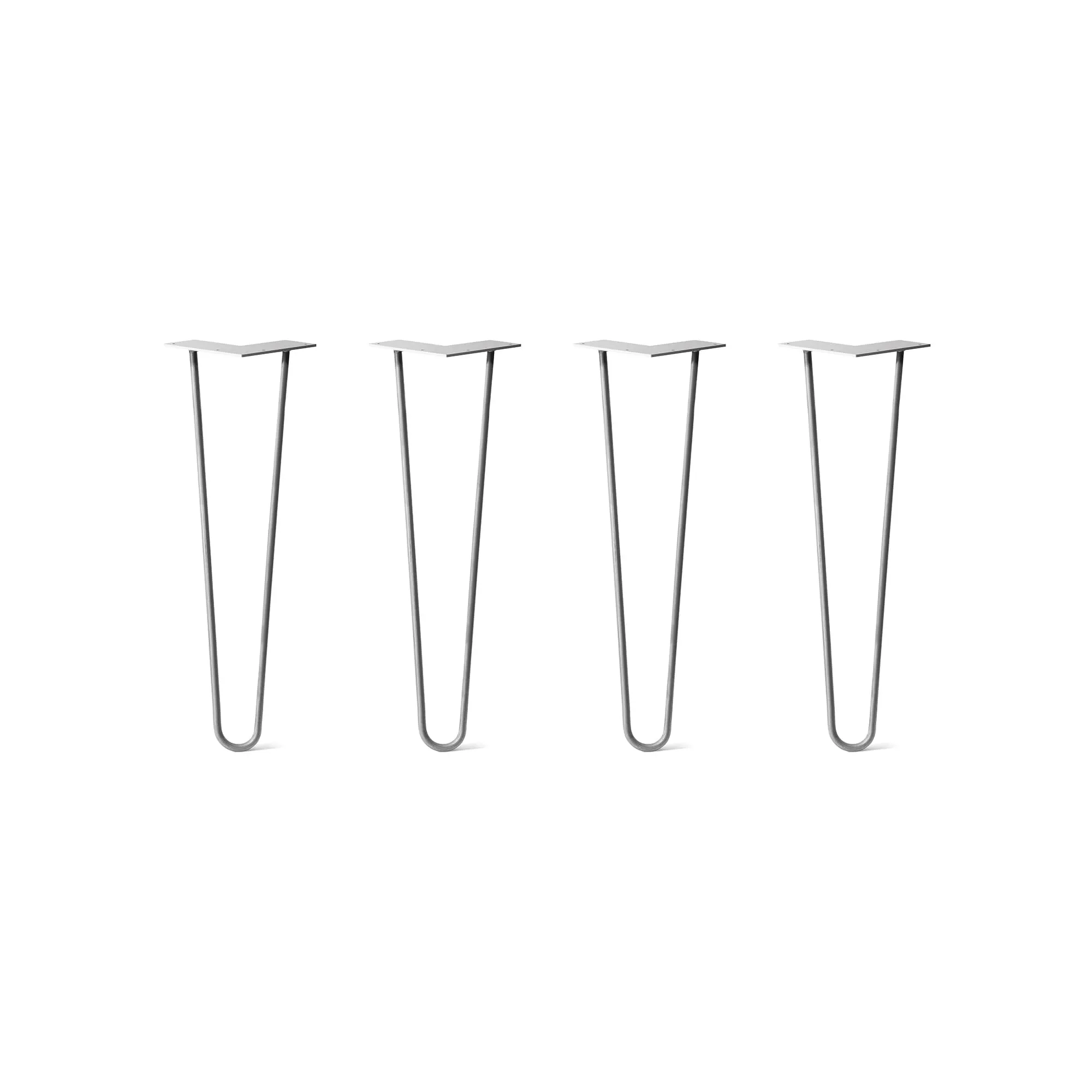 Hairpin Legs Set of 4, 3-Rod Design - Clear Coated Finish