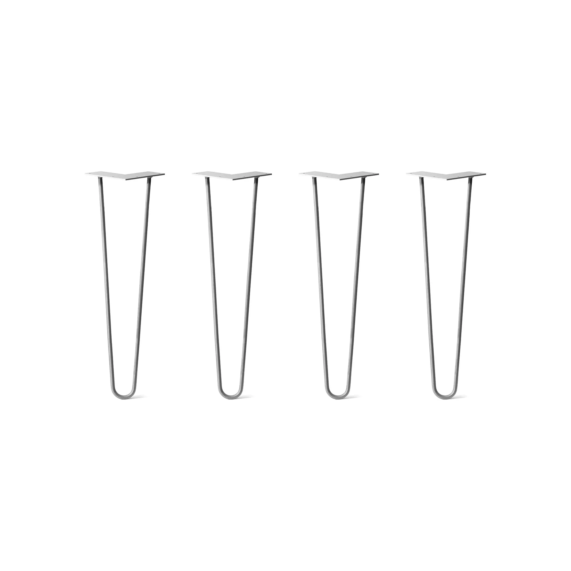 Hairpin Legs Set of 4, 3-Rod Design - Clear Coated Finish