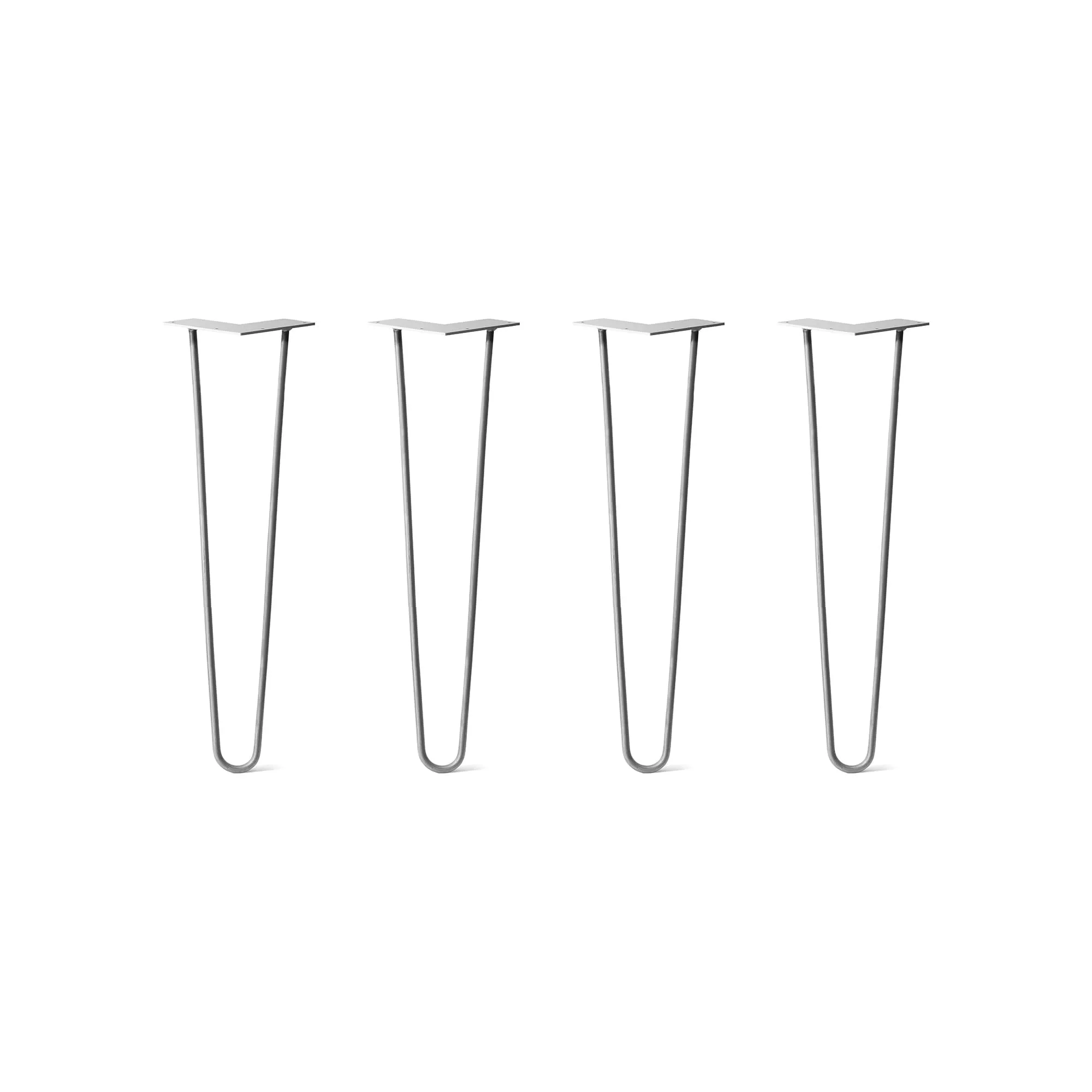 Hairpin Legs Set of 4, 3-Rod Design - Clear Coated Finish