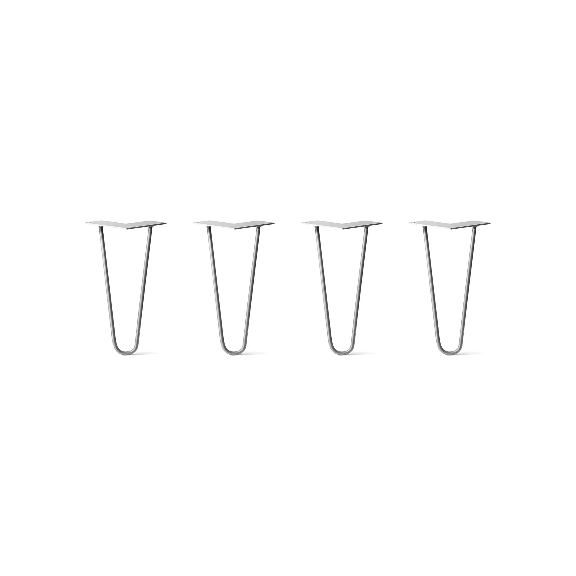 Hairpin Legs Set of 4, 3-Rod Design - Clear Coated Finish