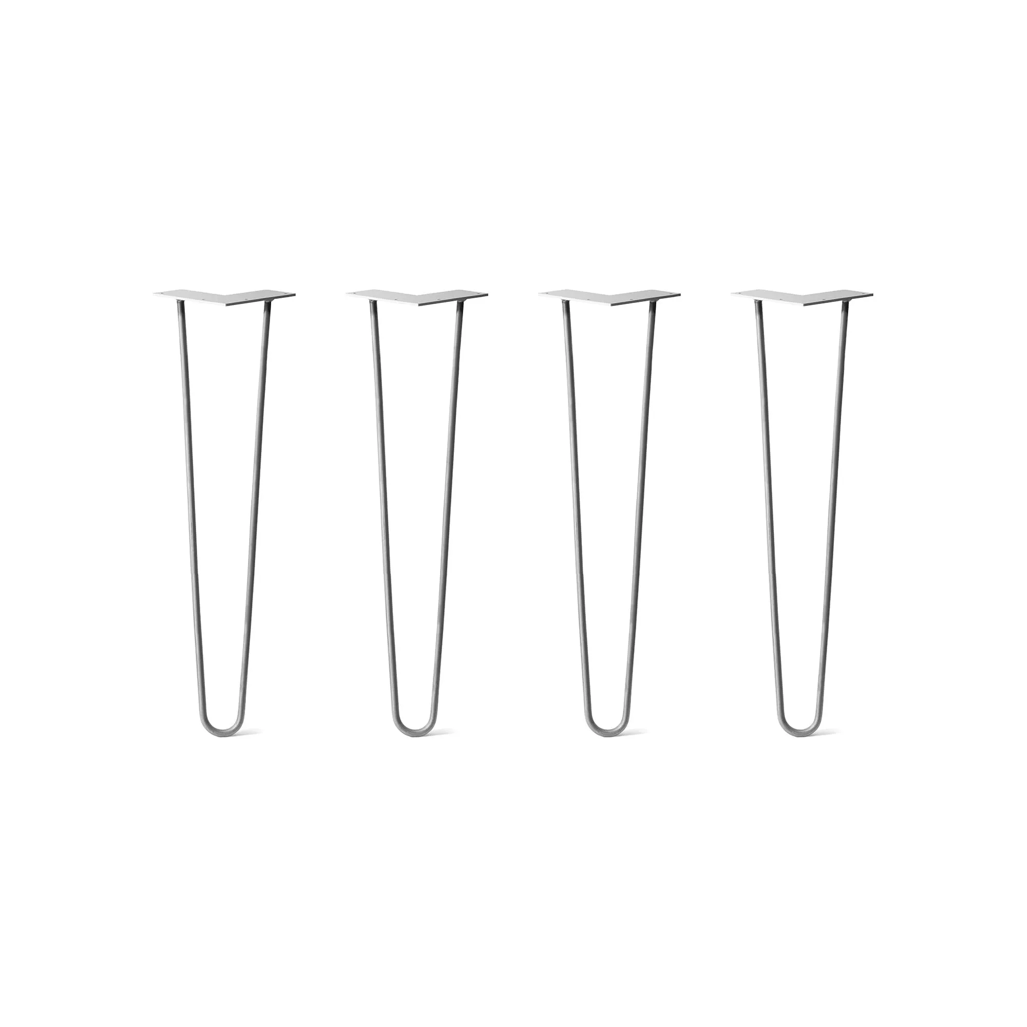 Hairpin Legs Set of 4, 3-Rod Design - Clear Coated Finish