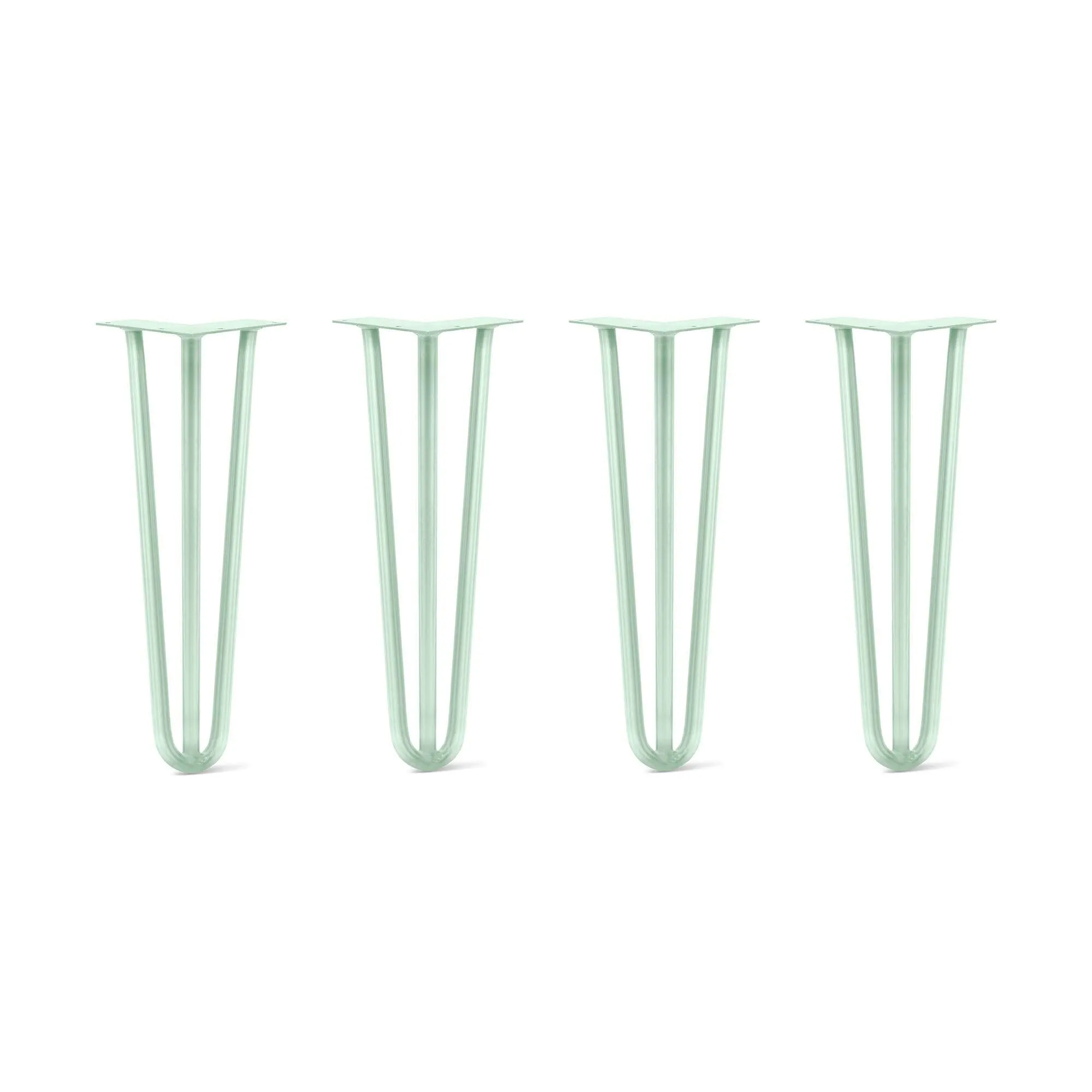 Hairpin Legs Set of 4, 3-Rod Design - Mint Powder Coated Finish