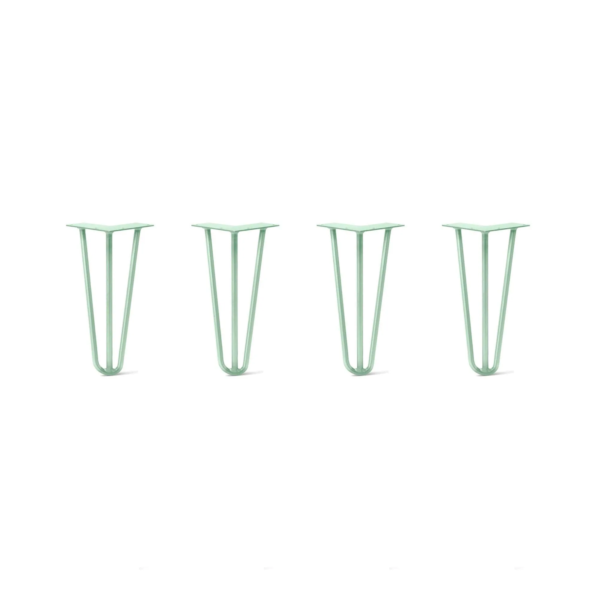 Hairpin Legs Set of 4, 3-Rod Design - Mint Powder Coated Finish